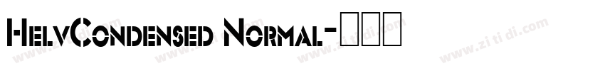 HelvCondensed Normal字体转换